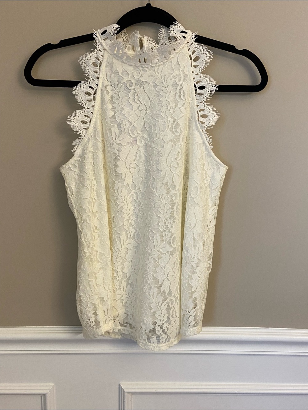 Thread & Clover Ivory Lace Tank Top Small- Cottagecore, NWT Beach‎ Pics